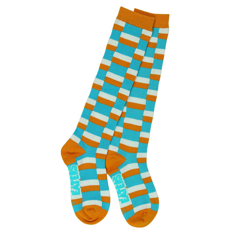 Knee High Socks - Blocks - Orange