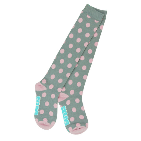Knee High Socks - Polka Dots Gray