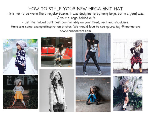 Mega Knit Slouchie Beanie - Pink