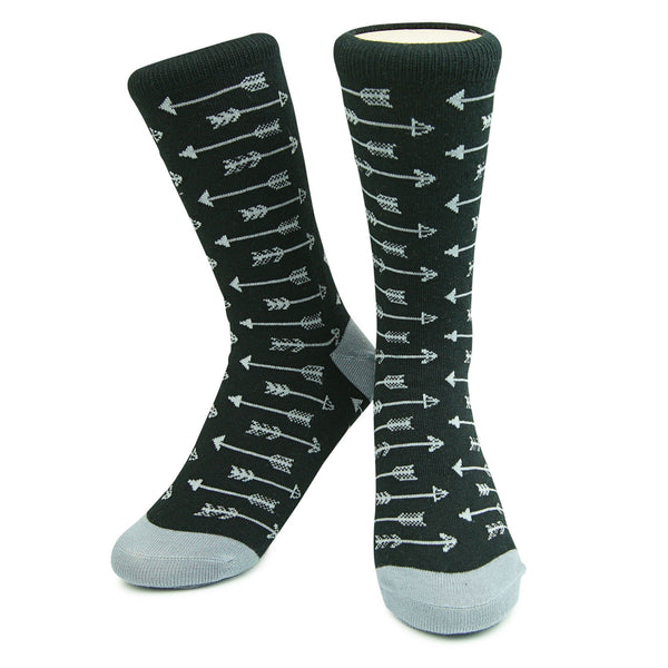 Crew Socks - Arrows Black/LtGray