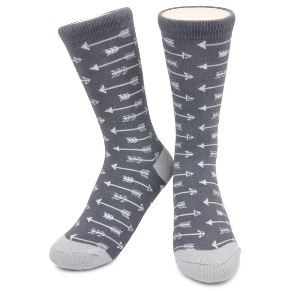 Crew Socks - Arrows Gray/LtGray