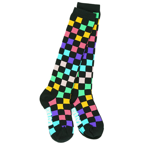 Knee High Socks - Chex - Black