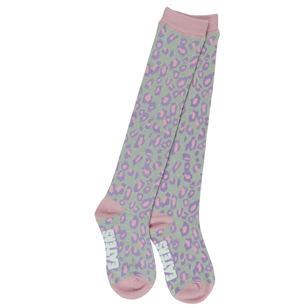 Knee High Socks - Leopard Gray