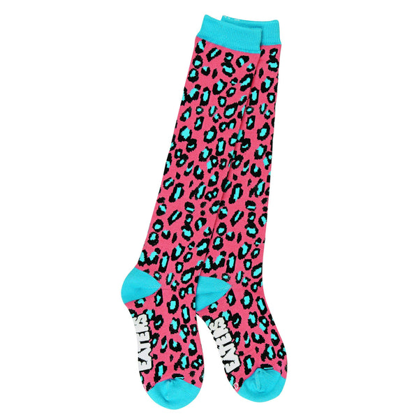 Knee High Socks - Leopard Pink