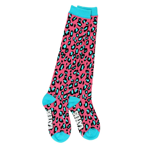 Knee High Socks - Leopard Pink