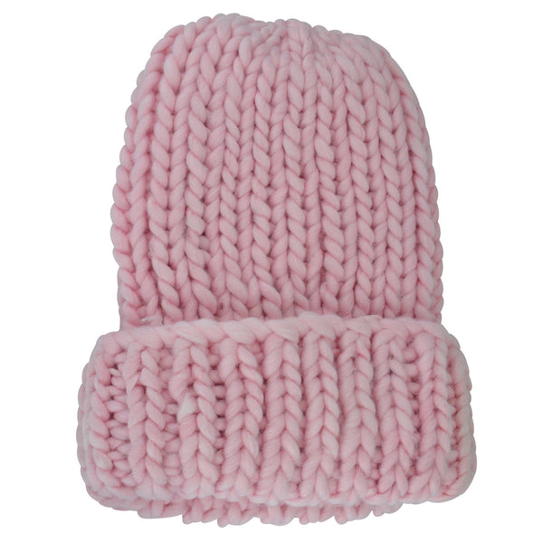 Mega Knit Slouchie Beanie - Pink