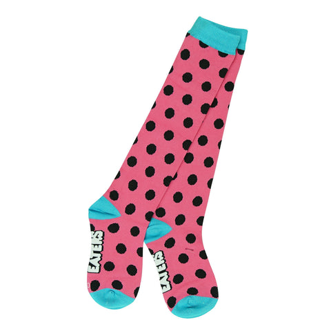 Knee High Socks - Polka Dots Pink