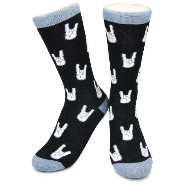Crew Socks - Rock On Black/Gray