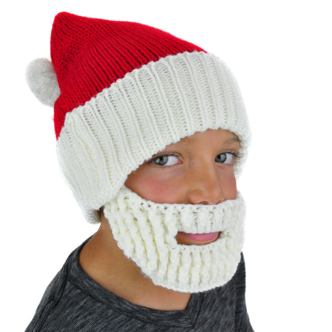 Santa Hat Beanie with Beard