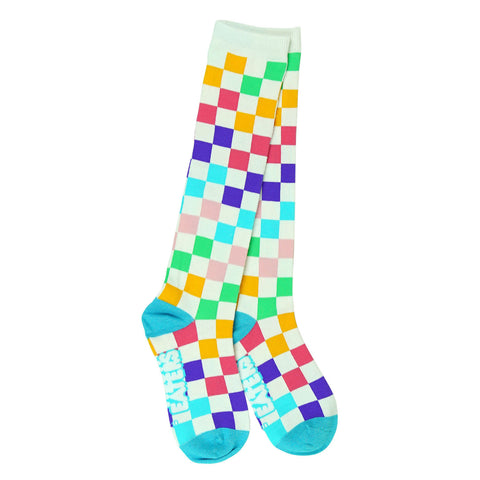 Knee High Socks - Chex - White